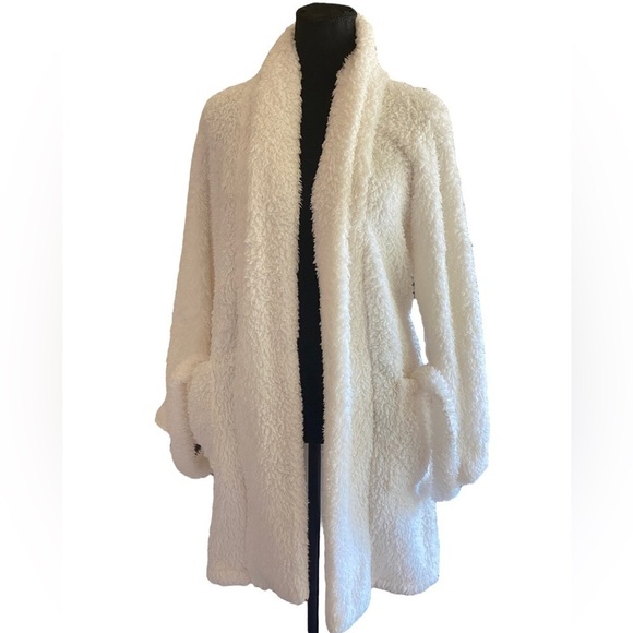 SHERPA Belted Cardigan Casual Women’s Size L/XL Color Ivory ECU Belted, Po… - Picture 3 of 13